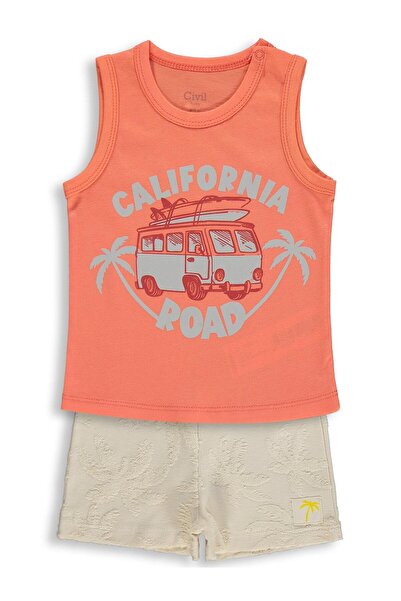 Civil Baby California Road Printed 6-18 Month Set - Red