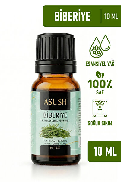 ASUSH Biberiye Esansiyel Yağ 10 ML – Bitkisel, Ferah ve Aromatik Koku Yağı