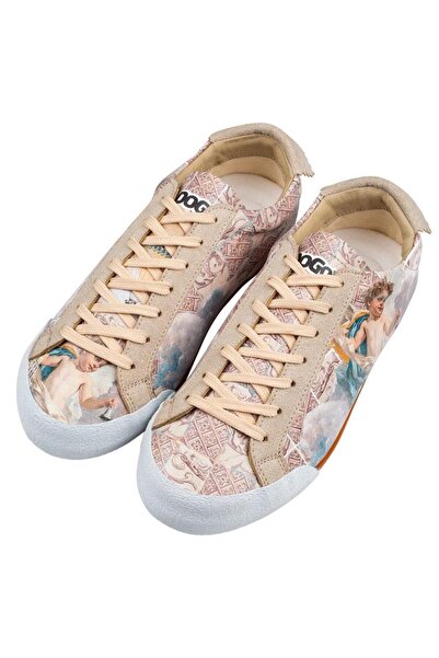 Dogo Women's vegan leather beige sneakers - angel's dream design