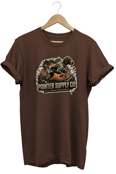 WİDİ Unisex Pointer Co Printed T-Shirt - Hunter Dogs Series Crew Neck Cotton ...