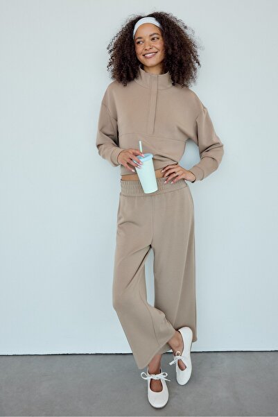 Stradivarius Yumuşak dokunuşlu culotte pantolon