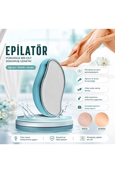 QesQin Kristal Epilatör – Ağrısız Tüy Alma ve Pürüzsüz Cilt Bakım Aleti
