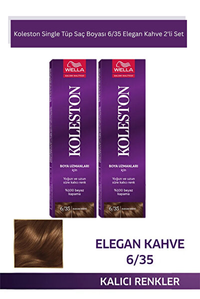 Wella Koleston Single Tüp Saç Boyası 6/35 Elegan Kahve X2 Adet