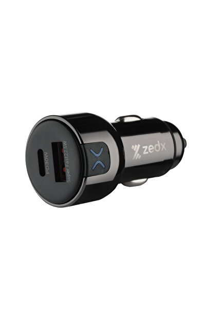 ZEDX ZE-02 52.5W Fast Car Charger | Dual Port USB-A + USB-C PD Charger | High...