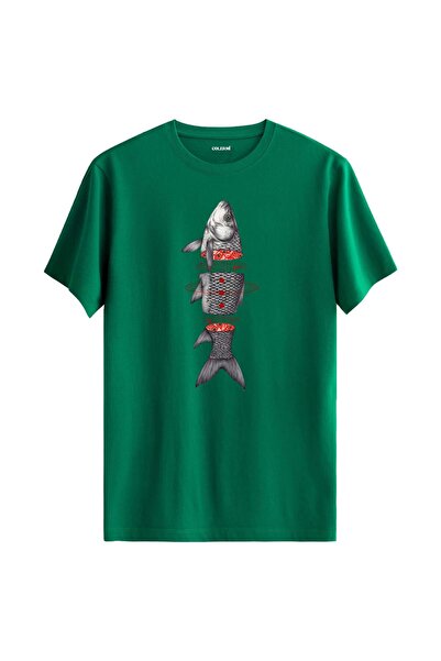 Colermi Shredded Fish Anatomy Design T-Shirt