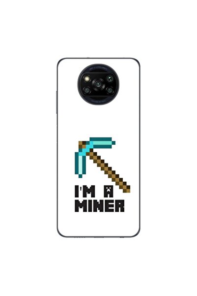 OEM Husa compatibila cu Xiaomi Poco X3 Pro Silicon Gel Tpu Model Minecraft Miner