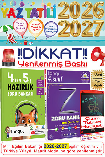 Tonguç Yayınları 4. Sınıf 4'ten 5'e Hazırlık Kitabı 4. Sınıf Zoru Tüm Dersler...