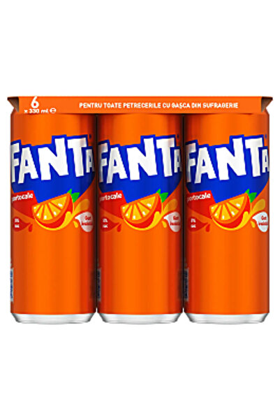 Fanta Băutură carbogazoasă portocalie, 6 bucăți x 0.33 L