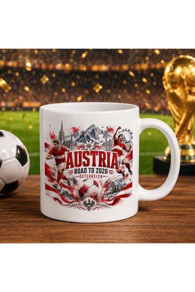 Bk Gift Austria Fan Themed 2026 World Cup Design White Trophy Cup