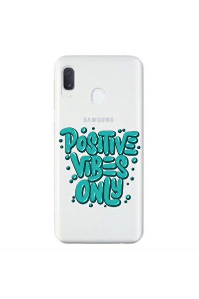 Other Samsung A20E Positive Vibes Only Transparent Silicone TPU Θήκη