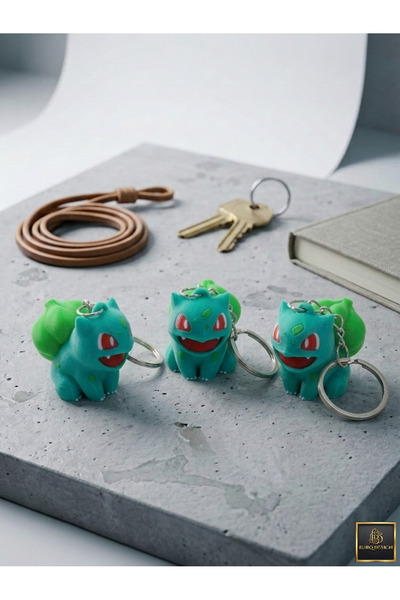 Burq Design Pokemon Bulbasaur Keychain 4 Pieces