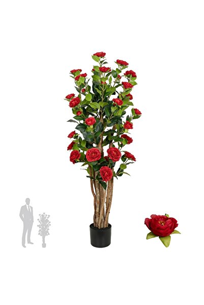 Roberto Rossi Copac artificial Camelia Japonica H120 cm cu 261 frunze si 36 f...