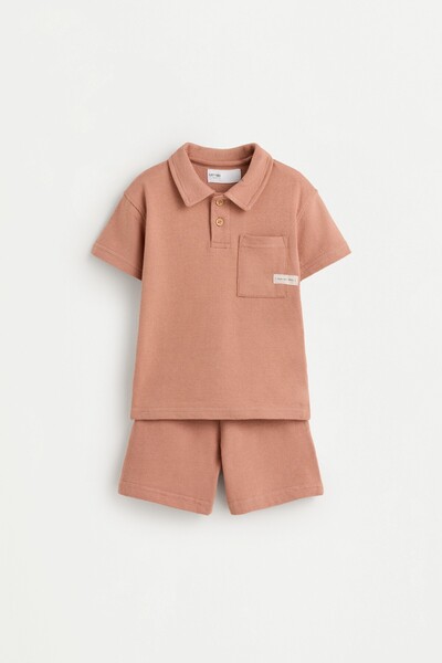 LEFTIES Rustik polo ve bermuda takımı