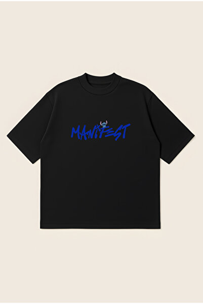 Moon Dancer Manifest Zoktay Stitch Oversize Boxy Kesim Unisex %100 Pamuklu Ba...