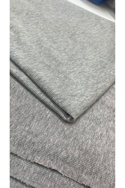 LUSSAMODA Gray Menaj Kaşkorse Ribana Fabric En-150Cm