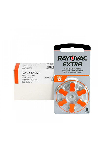 Rayovac Εξαιρετικά Προηγμένες Μπαταρίες Ακουστικών Βαρηκοΐας 13 1.45 V 60 τεμ...