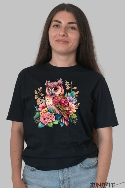 GILDAN Multicolored Owl T-Shirt