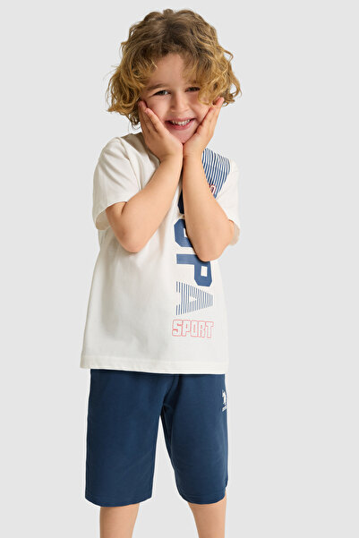U.S. Polo Assn. Erkek Çocuk Beyaz Pijama Takımı 50327220-VR013