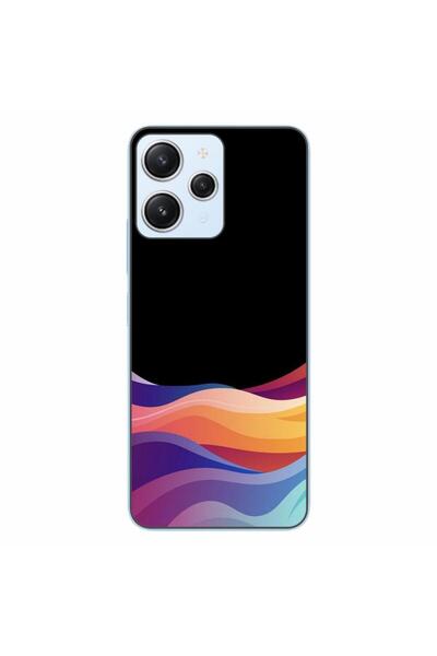 OEM Case compatible with Xiaomi Redmi 12 4G Silicon Gel Tpu Pattern Neon Waves