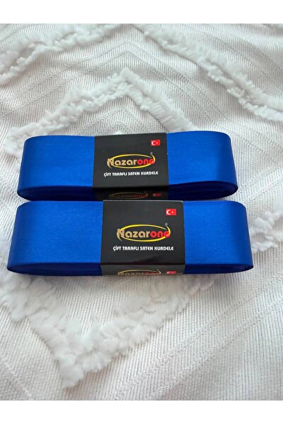 NOVAVİTA 2-Pack, Navy Blue Double-Sided Satin Ribbon 4 cm 10 Meters Wide Jewe...