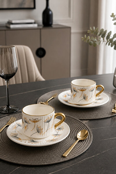 N Concept Golden Whisper 2-Piece Premium Coffee Cup Set