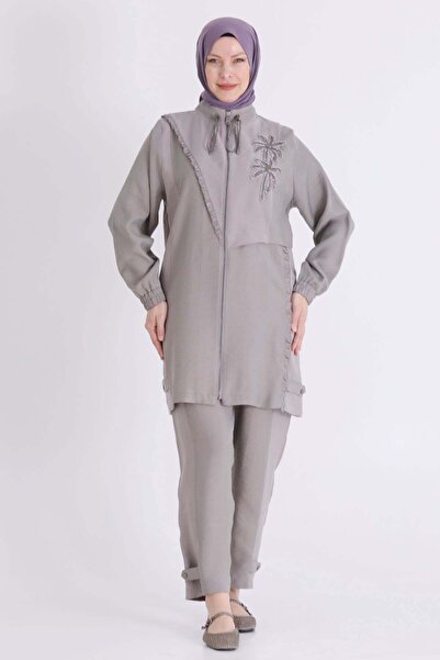 ottoman wear Büyük Beden Tesettür Pantolonlu Takım kÜF OTW35154