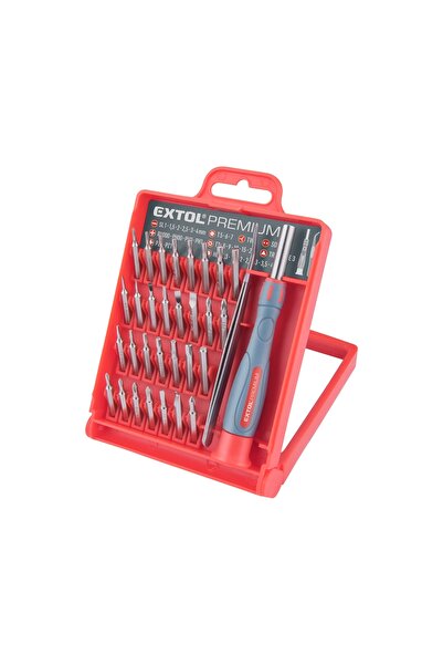 Extol Premium Watchmaker's screwdriver, 32-piece set, 8819105, mini bits, twe...