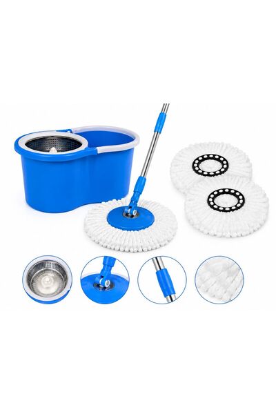 OEM 360° Rotating Mop Top Bottom Set with Bucket, + 2 Microfiber Refills Incl...