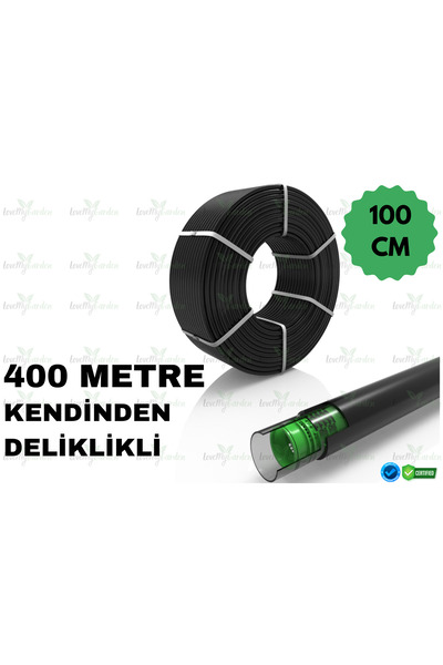 400 METRE KENDİNDEN DELİKLİ DAMLA SULAMA BORUSU 100cm- Ø16 mm