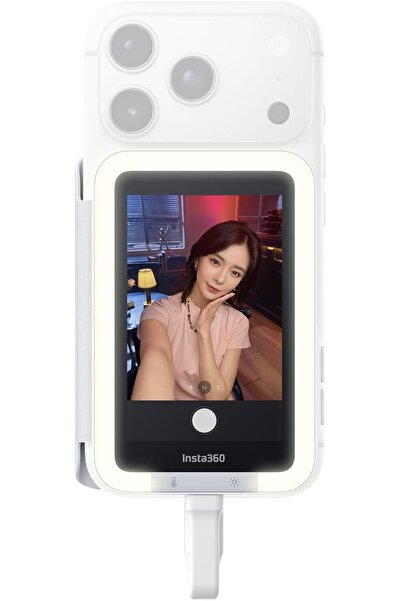 Insta360 Snap Selfie Screen with Light - 4K Magnetic Monitor for iPhone 15/16...