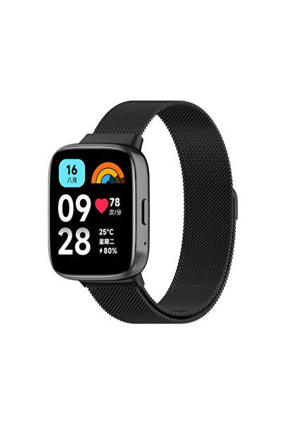 OEM Λουράκι από ανοξείδωτο ατσάλι, μαύρο (Redmi Watch 3 Active)
