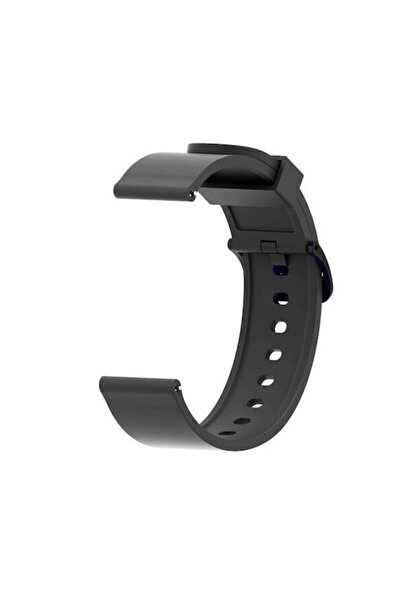 OEM Λουράκι σιλικόνης με μαύρη αγκράφα για Amazfit Bip Watch3 41mm, Μαύρο
