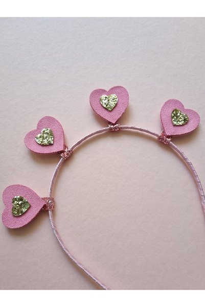 Minia Concept Kids Pink Hearts Candy Pink Heart Detailed Girl's Crown