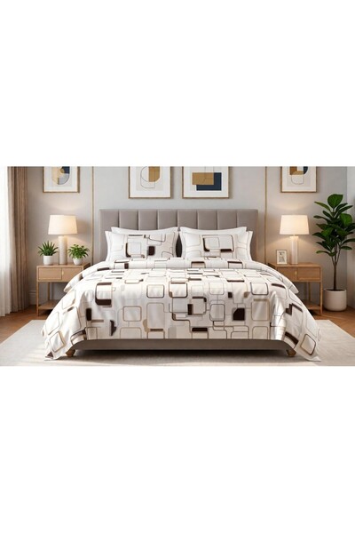 MayHome Σετ Πάπλωμα Polycotton Μονό (Π: 160cm x Μ: 240cm) – 2520946530 Γεωμετ...