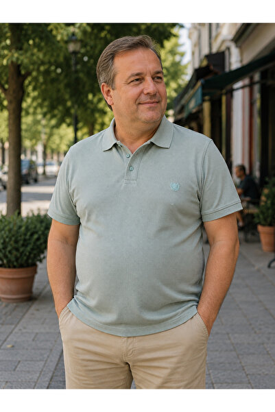 BABA PANT SİMENTİ,POLO YAKA, PAMUKLU,LİKRALI ,TİŞÖRT-ÇAĞLA YEŞİLİ