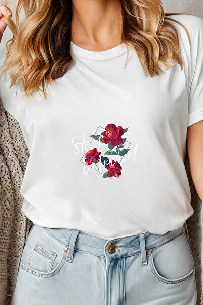 Sarah's Boutique Women's T-shirt – 100% cotton – Stay Roses