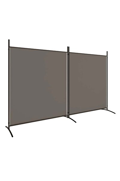 vidaxl Paravan de cameră cu 2 panouri, antracit, 348x180 cm