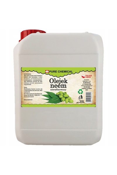 CHOSA Ulei de Neem, Pure , 20l, Presat la Rece, Nerafinat, Canistră, pentru P...