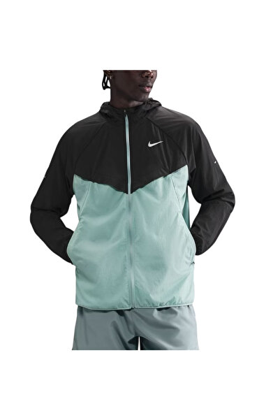 Nike Jachetă de alergare bărbați Stride FW 2025-Negru/Verde-XL