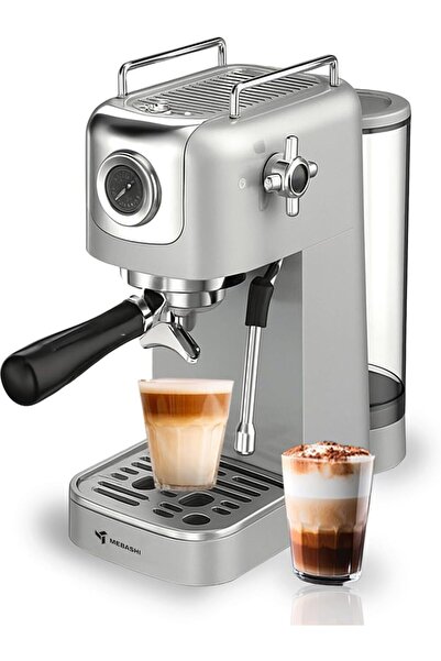 MEBASHI Espresso Coffee Machine - 1.4L, 19-Bar ULKA Pump, PID Temperature Con...