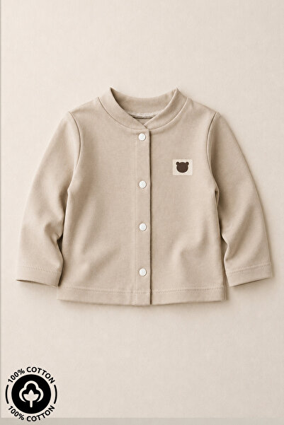 Miniel Unisex Bebek Ayıcık Arma Detaylı %100 Pamuklu 3-12 Ay Mevsimlik Penye ...