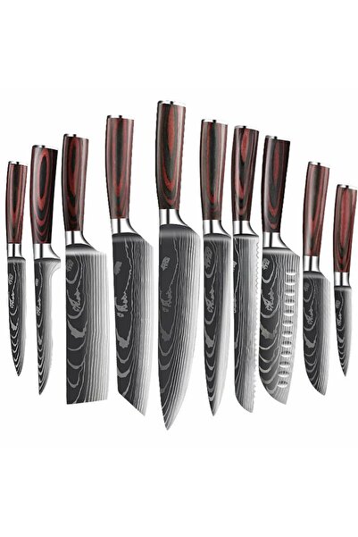hocho Set cutite profesional SHIRO GAMI, otel Japonez HRC 60, maner Deluxe Pa...