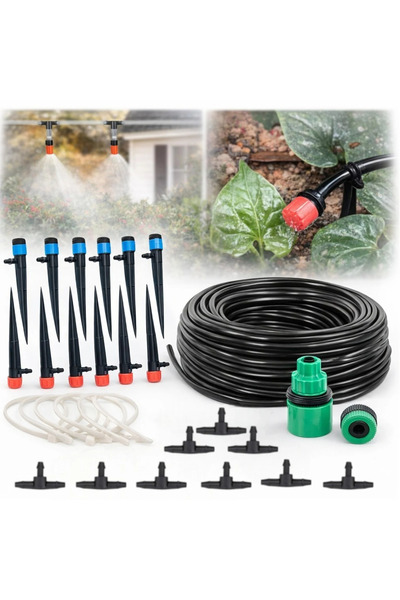 Zenorius Kit Irigare Picurare Grădină 10cm, cu Furtun, Duze Reglabile si Cone...