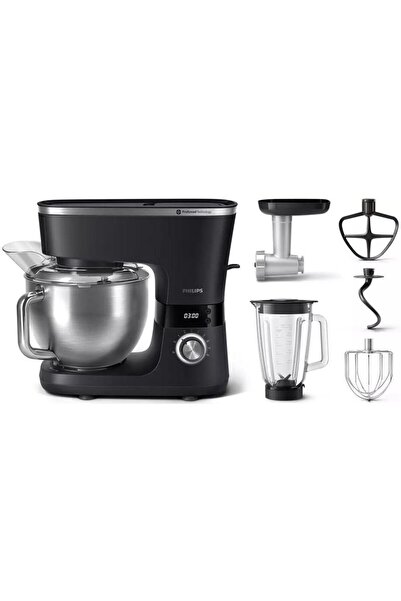 Philips HR7962/21 Series 7000 Kitchen Robot, 1000W, 8 Speeds, ProKnead, Hooks
