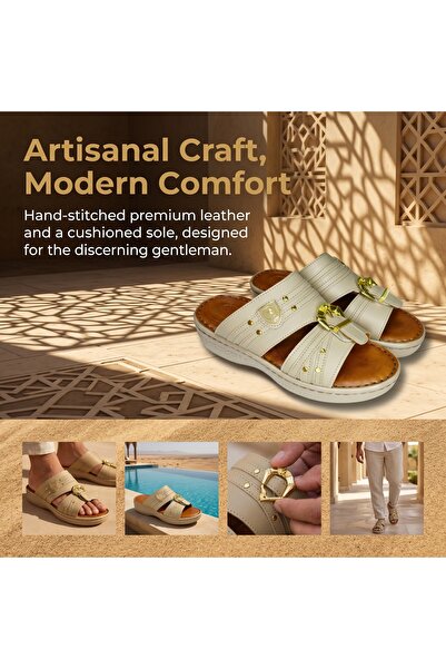 Khayrat Slipper Exclusive Italian Designer Men's Slippers, Unique Metal Detai...