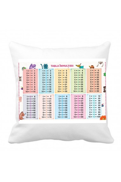 MARİ Pernă personalizată ,, tabla înmulțirii "