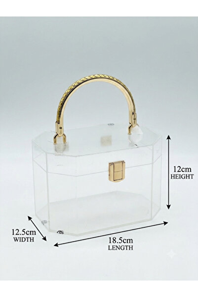 CRAFT AND CREATIONS Premium Acrylic Gift Basket With Golden Handle