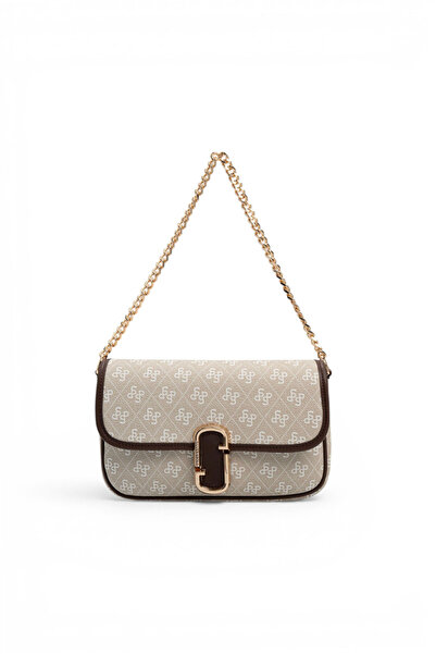Silver Polo حقيبة كتف نسائية من Stone - Brown Monogram SP1171