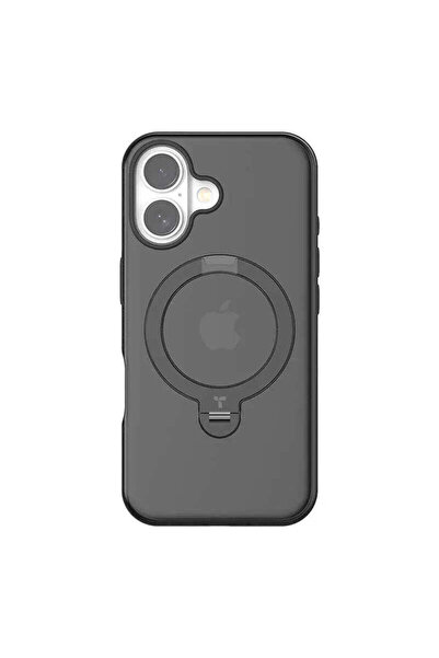 TORRAS Husă Ostand Spin pentru iPhone 16 Plus, negru