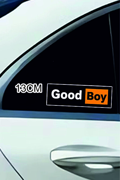 ESLEM Good Boy Written Car Window Sticker 2 Pieces Humorous Logo Design Funny...